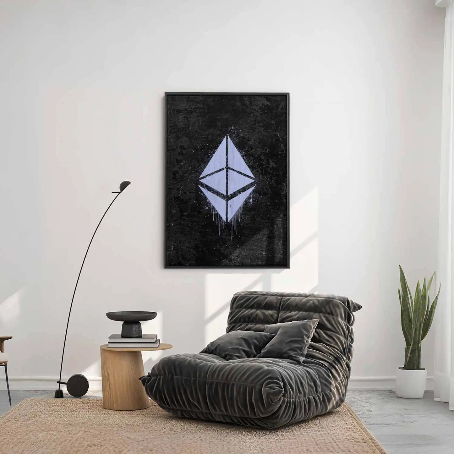 Ethereum Wall Art with Sofa