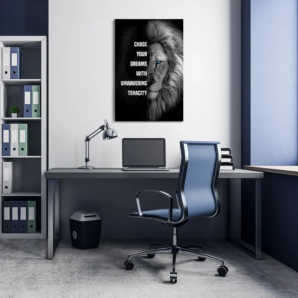 Lion Mindset Wall Art In Office