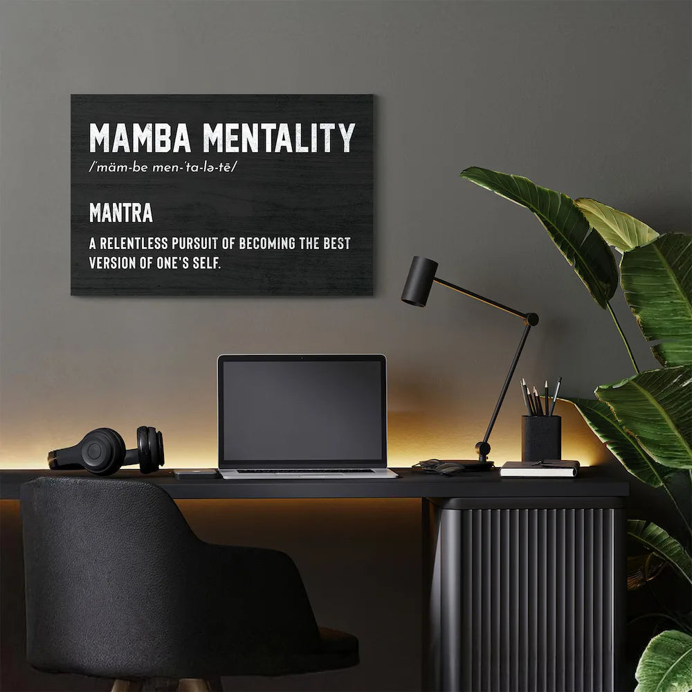 Mamba Mentality Canvas Wall Art Desk