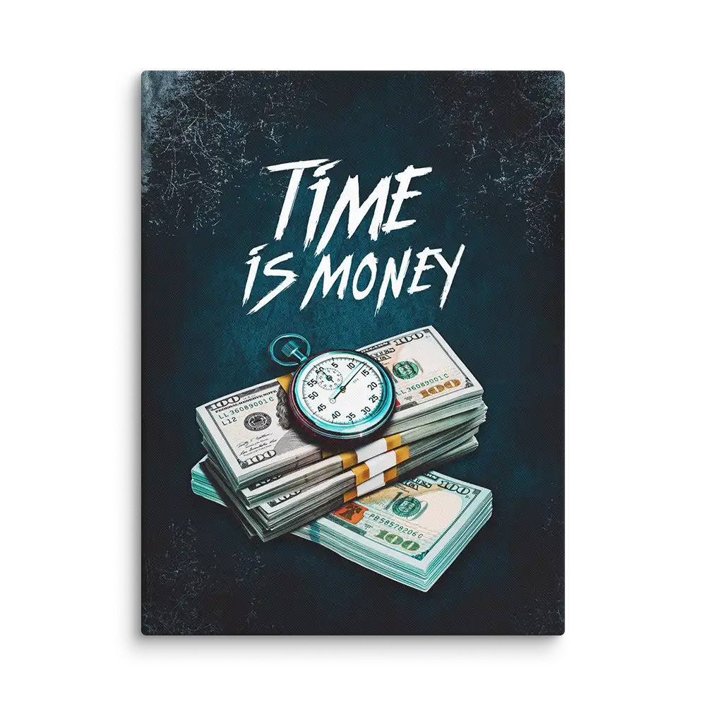 Time Is Money Canvas Wall Art