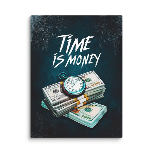 Time Is Money Canvas Wall Art