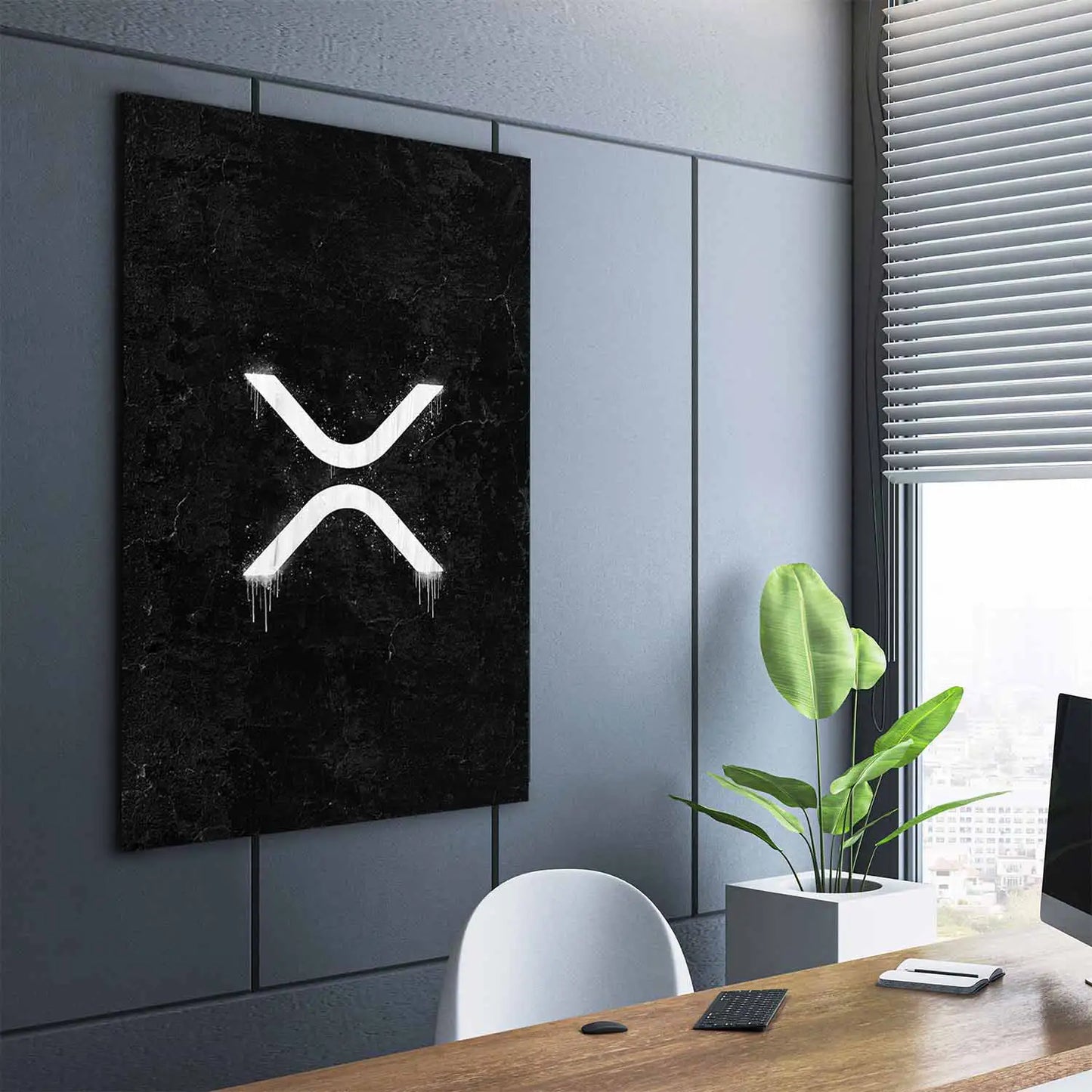 XRP Wall Art with Office Desk