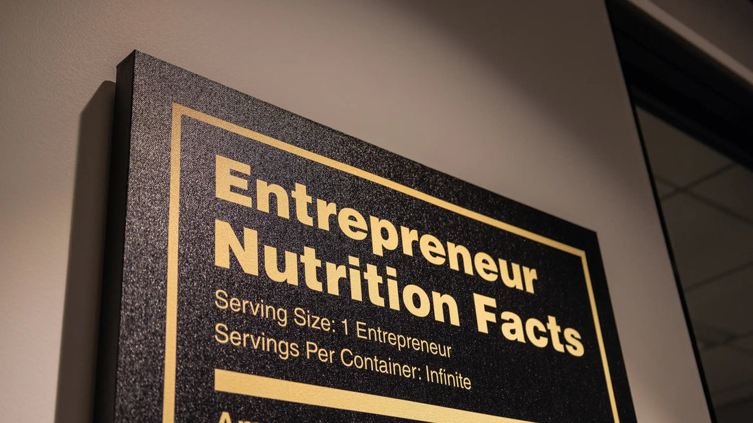 Entrepreneur Nutrition Facts Canvas Art