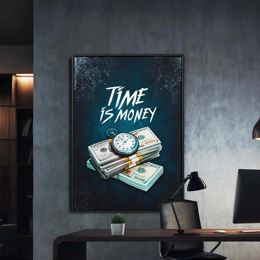 Time is Money Wall Art Office Desk