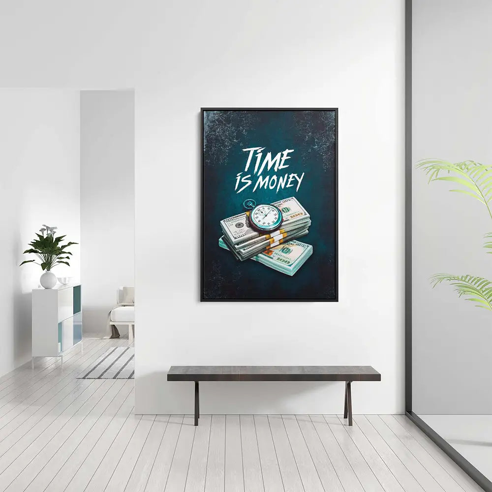 Time is Money Wall Art White Wall